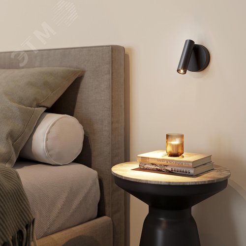 Светильник SP-BED-NB-R90-3W Warm3000 (BK, 20 deg, 230V) (IP20 металл, 3 года) - фото 6