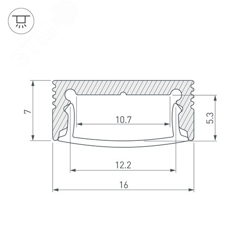 Профиль SL-SLIM-H7-2000 ANOD (ARL, Алюминий) 2