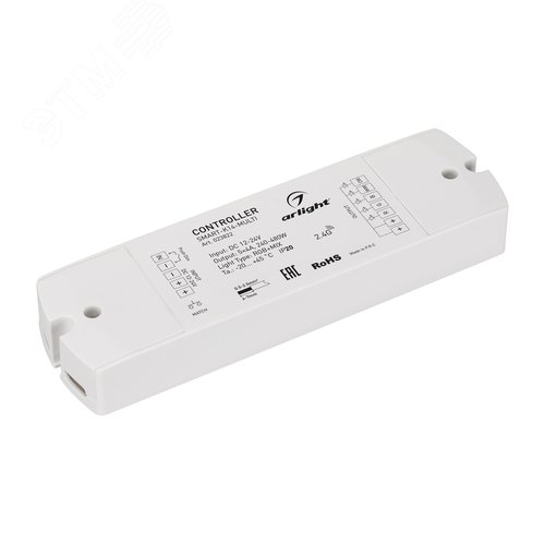 Контроллер SMART-K14-MULTI (12-24V, 5x4A, RGB-MIX, 2.4G) (ARL, IP20 Пластик, 5 лет) (023822) - Arlight