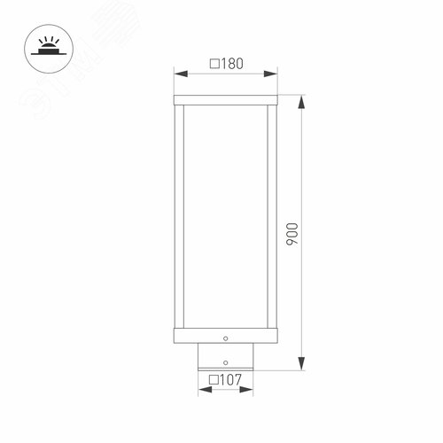 Светильник LGD-Path-Cub-H900B-12W Warm White (ARL, IP54 Металл, 3 года) (021805) - фото 4