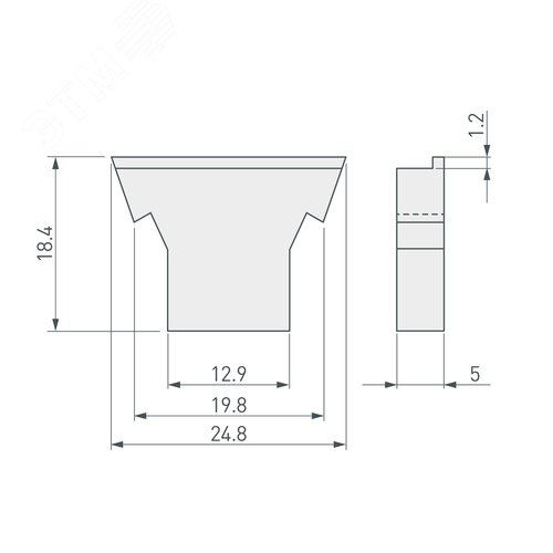 Заглушка для FOLED белая глухая (ARL, Пластик) 2