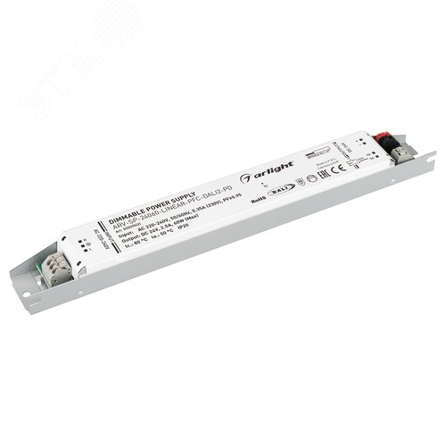 Блок питания ARV-SP-24060-LINEAR-PFC-DALI2-PD (24V, 2.5A, 60W) (Arlight, IP20 Металл, 5 лет) (025595(2)) - Arlight