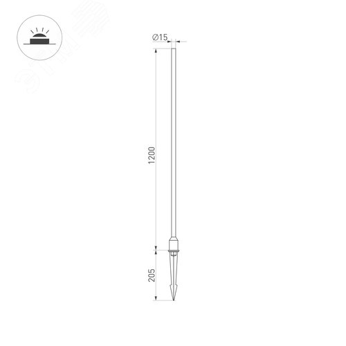 Светильник ALT-CHAMPAGNE-L1200-3W Warm3000 (DG, 180 deg, 230V) (Arlight, IP65 Металл, 3 года) | 034166 | Arlight - фото 4