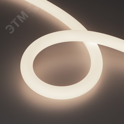 Лента герметичная MOONLIGHT-SIDE-A336-D25мм 24V Day4000 360deg 14.4 W/m, IP65, 2835, 5м, wire x2 Боковой вывод кабеля - Arlight