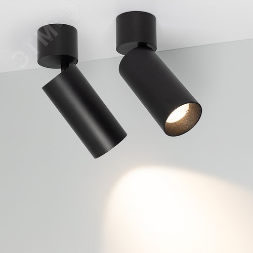 Светильник SP-POLO-SURFACE-FLAP-R65-8W Warm3000 (BK-BK, 40 deg) (ARL, IP20 Металл, 3 года) 7