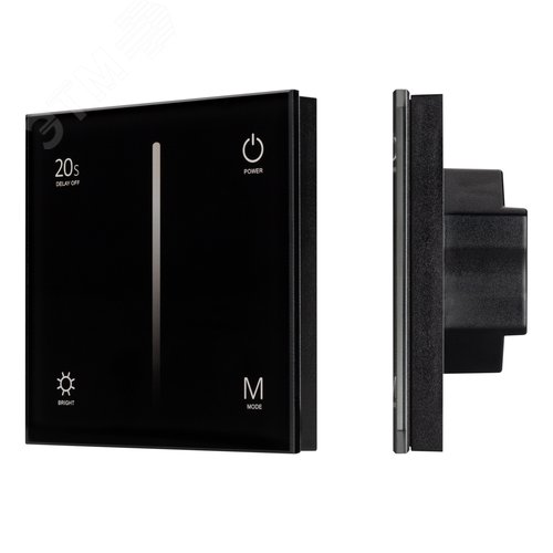 Панель SMART-P6-DIM-G-IN Black 12-24V, 4x3A, Sens, 2.4G IP20 пластик, 5 лет - Arlight