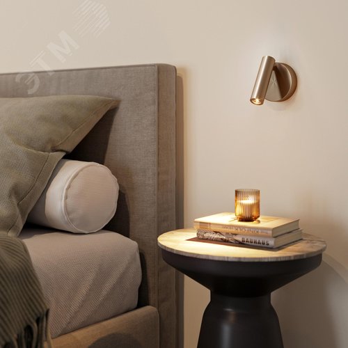 Светильник SP-BED-NB-R90-3W Warm3000 (BR, 20 deg, 230V) (IP20 металл, 3 года) - фото 2