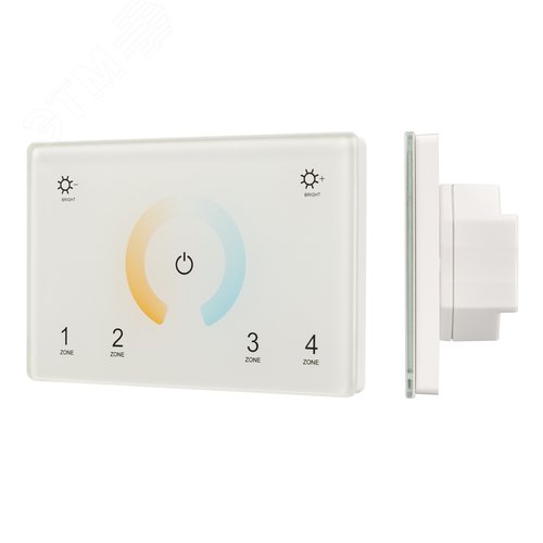 Панель Sens SMART-P81-MIX White 230V, 4 зоны, 2.4G ARL, IP20 пластик, 5 лет - Arlight