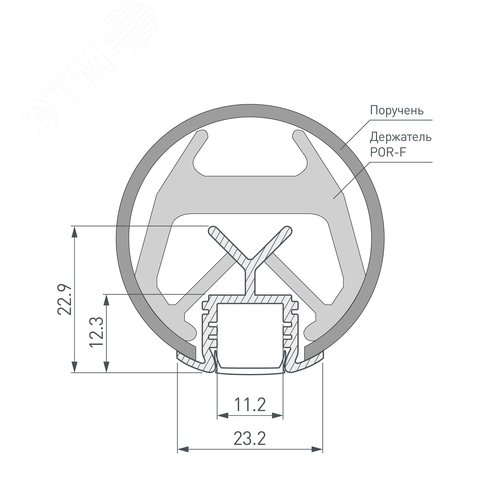 Профиль KLUS-POR-F-1000 ANOD (ARL, Алюминий) (019181) 5