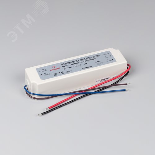 Блок питания ARPV-LV12100-A (12V, 8.3A, 100W) ( IP67 Пластик, 3 года) - фото 3