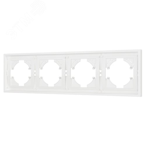 Рамка пластиковая FRM-TENDO-SFPL-4-WH, Белый, 4 поста - Arlight
