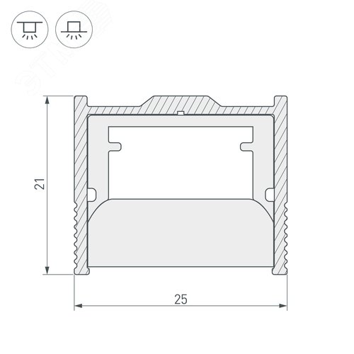 Профиль-держатель WPH-FLOOR22-2000 ANOD (ARL, Металл) 2