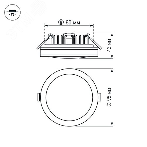 Панель светодиодная LTD-95SOL-10W Day White IP44 пластик 3 года 6