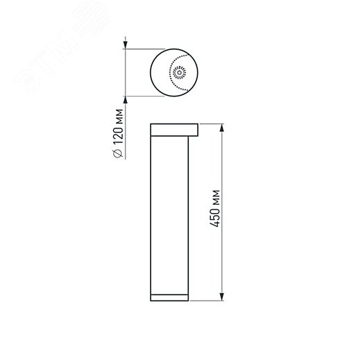 Светильник LGD-Path-Round120-H450B-12W Warm White (ARL, IP54 Металл, 3 года) 2