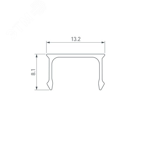 Угол S2-LINIA55-F-L90W внешний (ARL, Металл) 6