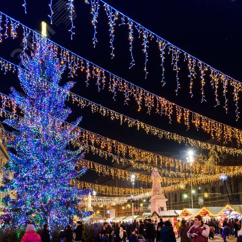 Гирлянда светодиодная декоративная ARD-EDGE-PRO-5600x900-BLACK-240LED-FLASH WARM 230V, 15W ARDCL, IP65 3