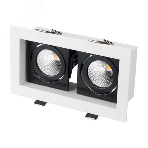 Светильник CL-KARDAN-S180x102-2x9W Day (WH-BK, 38 deg) (ARL, IP20 Металл, 3 года) - Arlight