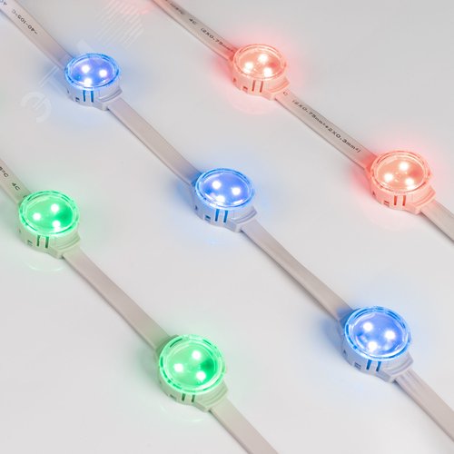 Модуль управляемый SOLEX-SPI-3535-3-12V RGB 120deg (D30x16mm, 0.75W, IP67) (, -) - Arlight