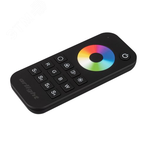 Пульт SMART-R28-RGBW Black 1 зона, 2.4G ARL, IP20 пластик, 5 лет - Arlight