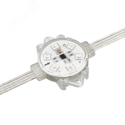 Модуль управляемый VISOR-SPI-5060-6-24V RGB 120deg (D40x12мм, 1.5W, IP68) (Герметичный) - фото 5
