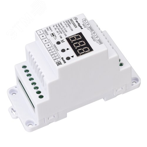Декодер SMART-K23-DMX512-DIN 12-24 V, 3x6A ARL, IP20, пластик, 5 лет 2