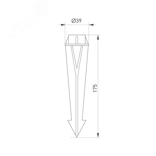 Основание для светильника ALT-SPIKE-175 (BK) (пластик) 2