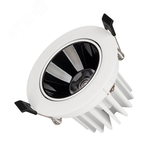 Светильник MS-FORECAST-BUILT-TURN-R102-12W Warm3000 (WH-BK, 32 deg, 230V) (IP20 металл, 5 лет) - Arlight