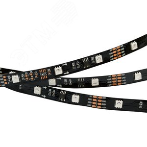 Лента SPI-5000-5060-30 12V Cx3 RGB-Auto (Black 10mm, 6.5W/m, IP20) (Arlight, Открытый, IP20)