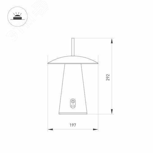 Светильник светодиодный SP-PATIO-TAB-2W Warm3000 (GR, 127 deg) (ARL, IP54 металл, 2 года) - фото 7