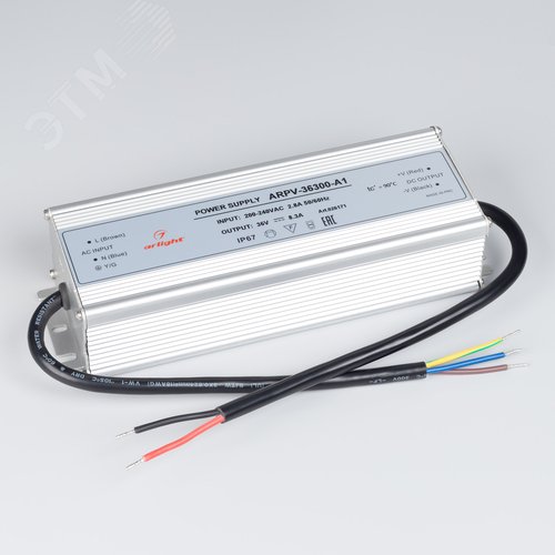 Блок питания ARPV-ST36300-A (36V, 8.3A, 300W) (ARL, IP67 Металл, 3 года) - фото 2