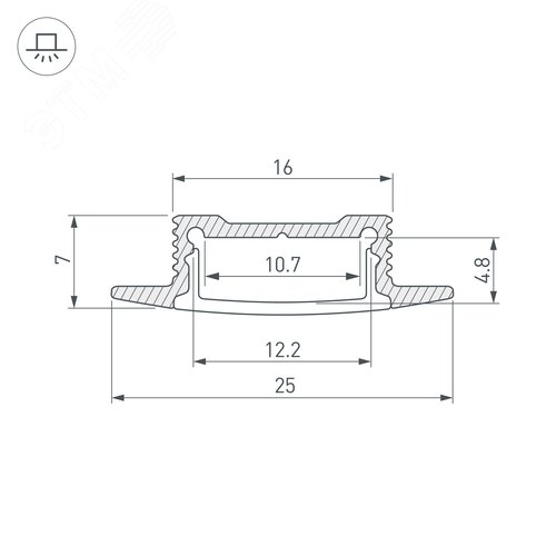 Профиль SL-SLIM-H7-F25-2000 ANOD (ARL, Алюминий) (профиль без экрана) 4