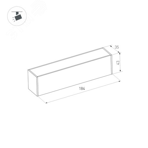 Светильник MAG-DARK-45-L200-6W Day4000 (BK, 20 deg, 24V) ( IP20 Металл, 3 года) - фото 2