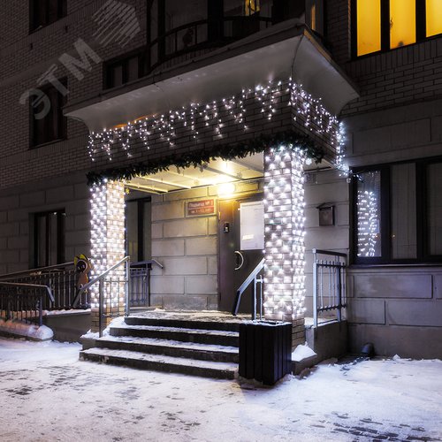 Гирлянда светодиодная декоративная ARD-EDGE-CLASSIC-2400x600-BLACK-88LED-FLASH WHITE 230V, 6W ARDCL, IP65 2