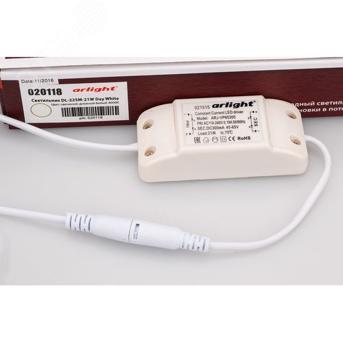 Светильник DL-225M-21W Day White (ARL, IP40 Металл, 3 года) 4