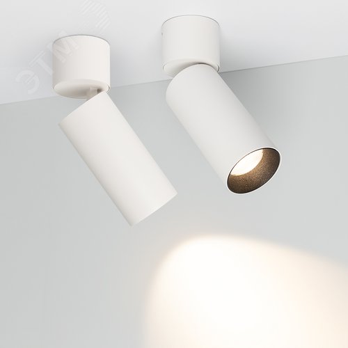 Светильник SP-POLO-SURFACE-FLAP-R65-8W Day4000 WH-BK 40 deg IP20 металл 3 года 9