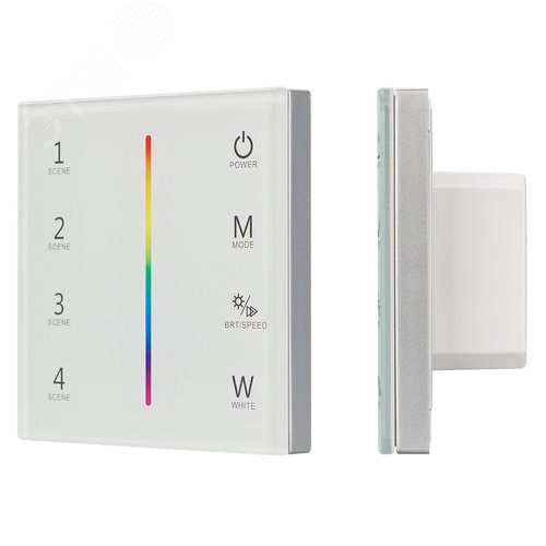 Панель Sens SMART-P22-RGBW White 12-24V, 4x3A, 2.4G ARL, IP20 пластик, 5 лет - Arlight