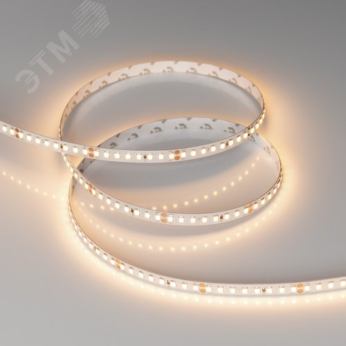 Лента светодиодная 12 Вт/м 24В IP20 3000K 160LED/м RT/RTW-A160-8-10mm SMD 2835 5 м - фото 2
