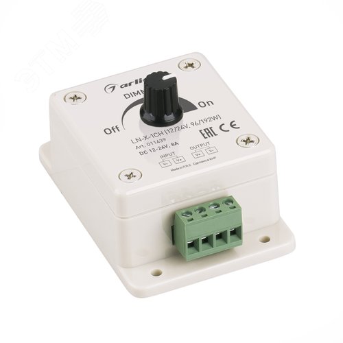 Диммер LN-X-1CH (12/24V, 96/192W) (ARL, IP20 Пластик, 1 год) (011439) - Arlight