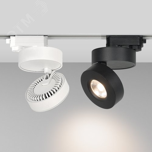 Светильник LGD-MONA-TRACK-4TR-R100-12W Warm3000 (BK, 24 deg) (IP40 металл, 3 года) - фото 5