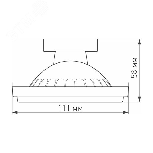 Лампа AR111-UNIT-G53-15W Warm3000 WH 24 deg 12V металл 3