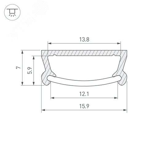 Профиль TM-2000 (CT) ANOD (ARL, Алюминий) 3