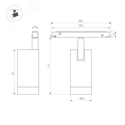 Заглушка ARH-DECORE-S12-CAVE-F с отверстием левая (ARL, Пластик) 9