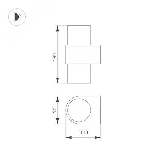 Светильник SP-SPICY-WALL-TWIN-S180x72-2x6W Day4000 (GD, 40 deg) (, IP20 Металл, 3 года) - фото 4