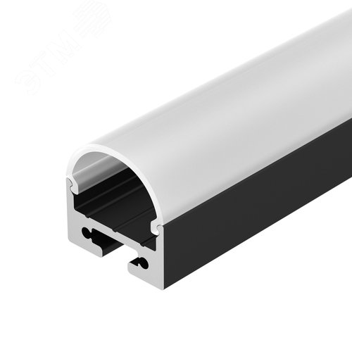 Профиль с экраном SL-LINE-2011M-2500 BLACK+OPAL ROUND (ARL, Алюминий) - Arlight