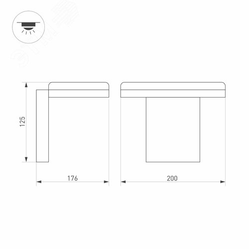 Светильник LGD-TENT-WALL-9W Warm3000 (GR, 110 deg, 230 В) (ARL, IP65 Металл, 3 года) - фото 5