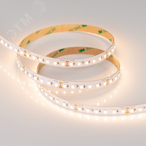 Лента светодиодная 10 Вт/м 24В IP20 3000K 120LED/м TWIST-A120-10mm SMD 2835 5 м - фото 5