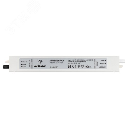 Блок питания ARPV-24040-D (24V, 1.7A, 40W) (ARL, IP67 Металл, 3 года) - фото 3