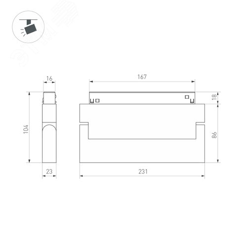 Светильник MAG-ORIENT-FLAT-FOLD-S230-12W Day4000 (WH, 80 deg, 48V, DALI) (Arlight, IP20 Металл, 3 года) (035857) - фото 2