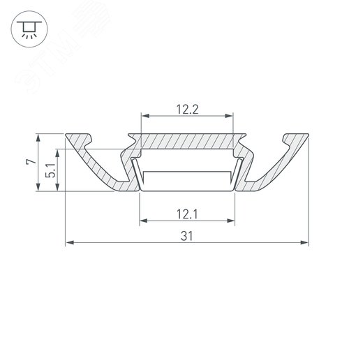 Профиль PHS-A-2000 ANOD (ARL, Алюминий) 4