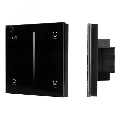 Панель SMART-P35-DIM-IN Black 230V, 0-10V, Sens, 2.4G ARL, IP20 пластик, 5 лет - Arlight